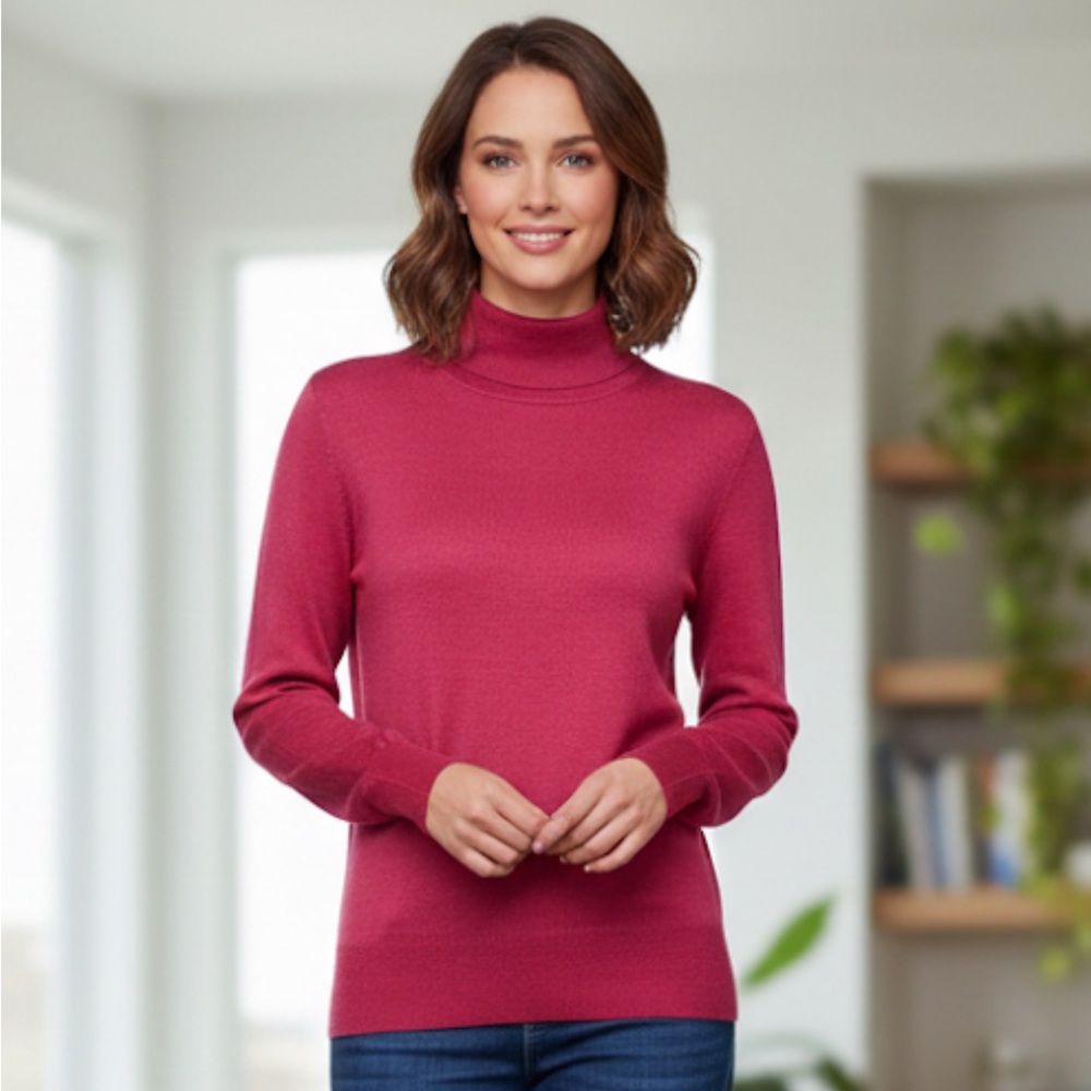 Carolina Herrera Wool & Silk Turtle Neck Sweater Small NEW W/ TAGS